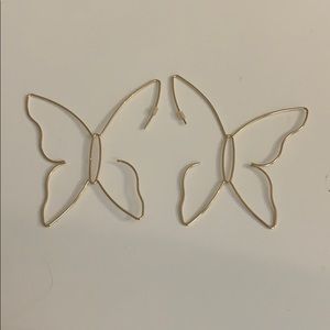 BaubleBar Gold Wire Butterfly Earrings 🦋
